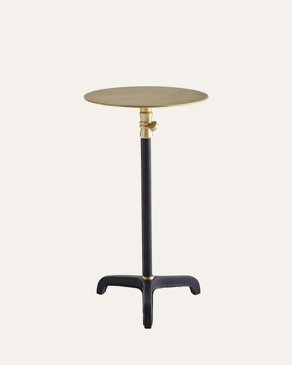 Addison Adjustable Leather Drink Table